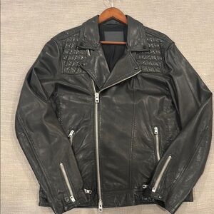 NEW! All Saints leather biker jacket, size XL. 100% leather.